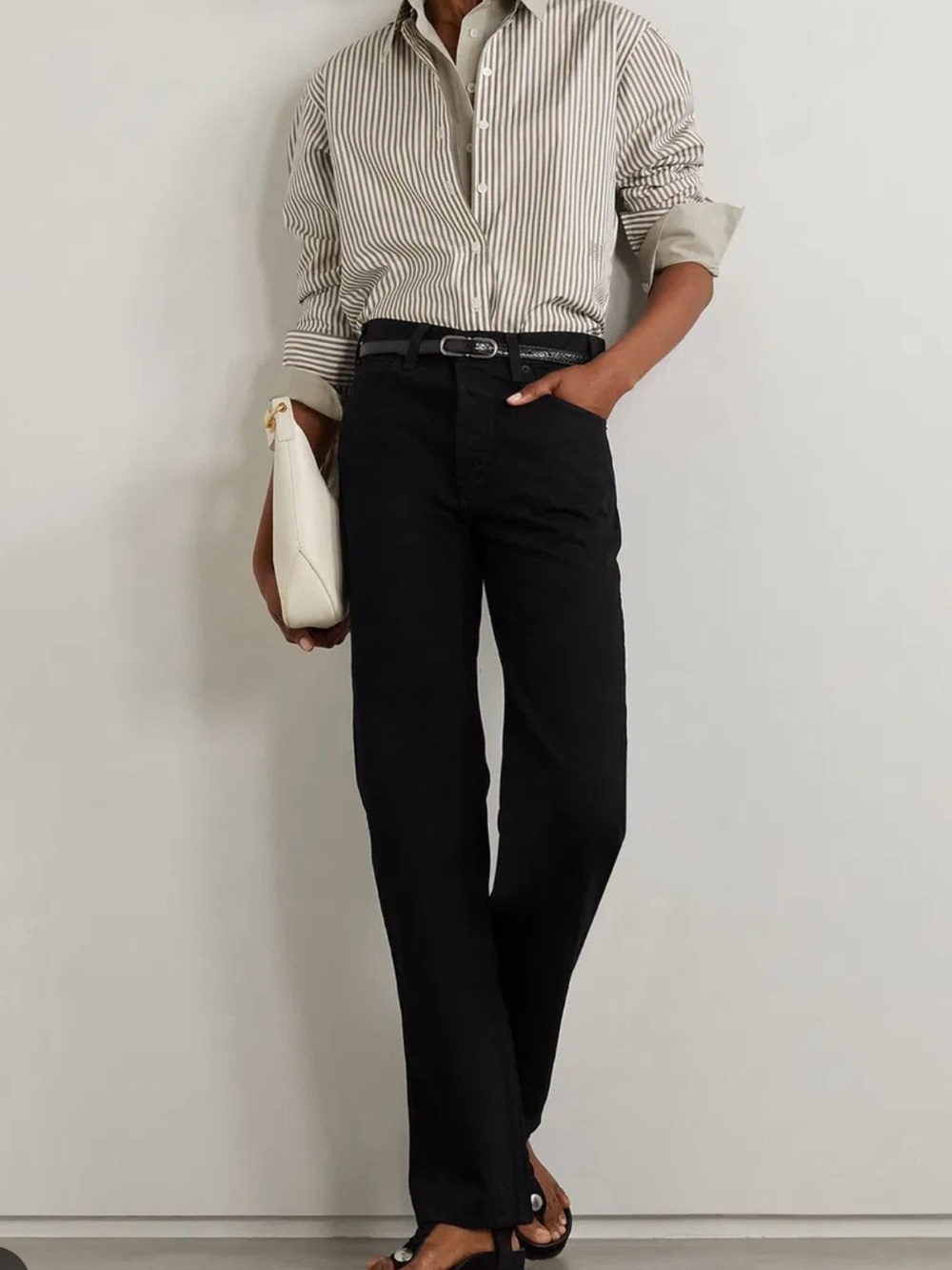 Nili Lotan Black Straight Jeans - Picture 2 of 6